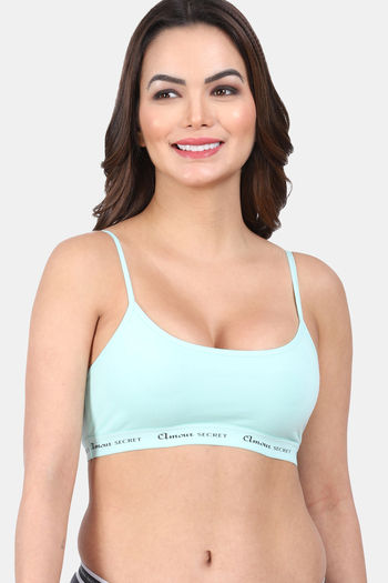 Buy Amour Secret Double Layered Non-Wired 3/4Th Coverage Cami Bra - Light Blue